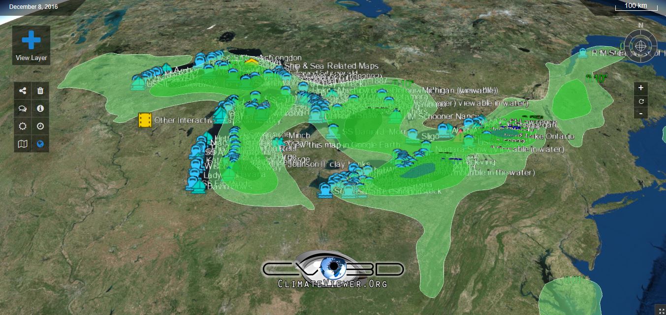 ClimateViewer 3D example map