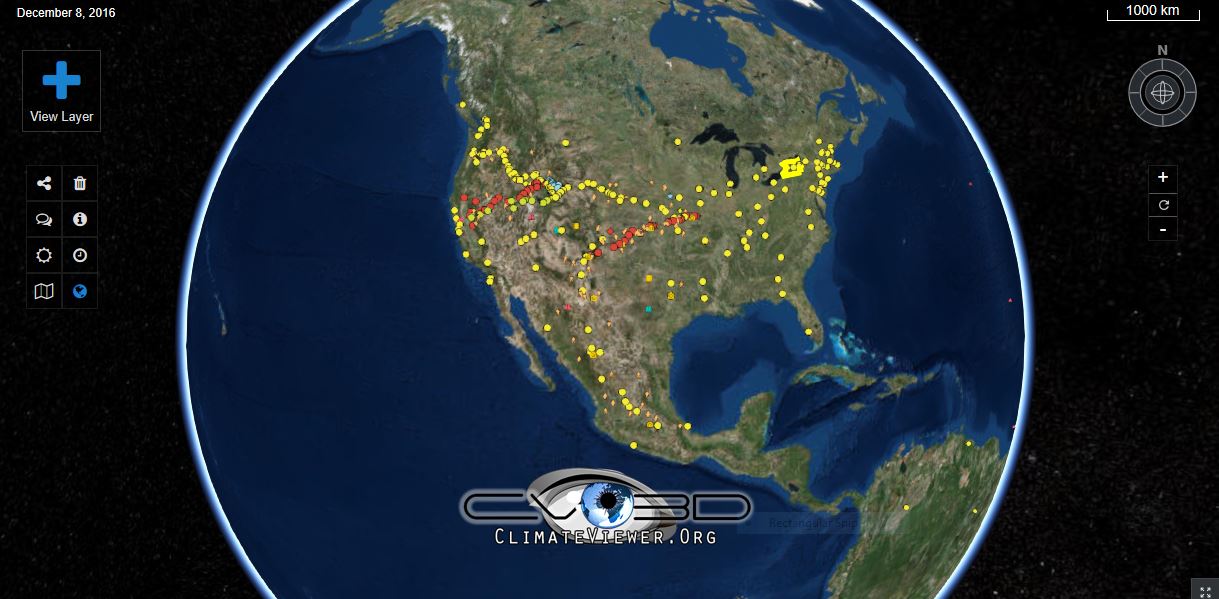 ClimateViewer 3D example map