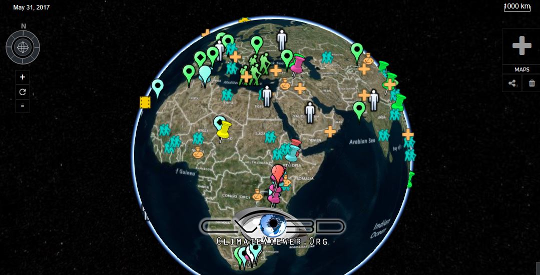 ClimateViewer 3D example map