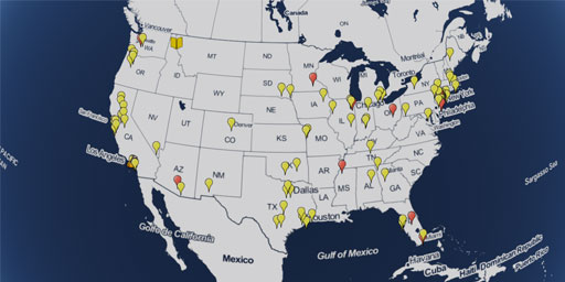U.S. Measles Outbreaks by County (2012-2019)