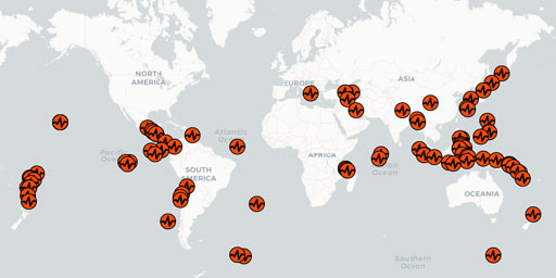 USGS - M4.5+ Earthquakes (Last Week)