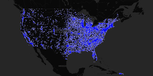 Toxic Release Inventory Facilities (EPA TOXMAP, 1988-2016)