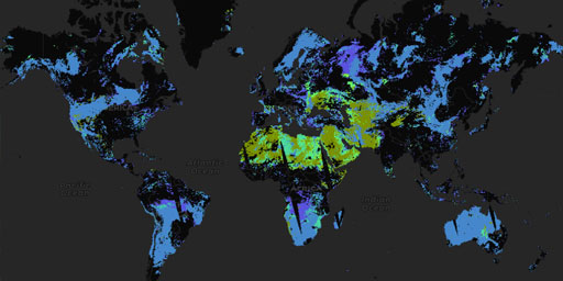 MODIS Aqua - Deep Blue Aerosol Angstrom Exponent (Land)