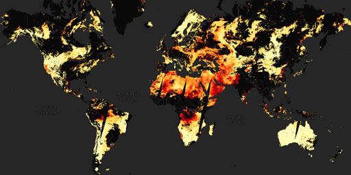 MODIS Terra - Deep Blue Aerosol Optical Depth (Land)