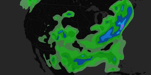 U.S. Rainfall - 24 Hour Forecast