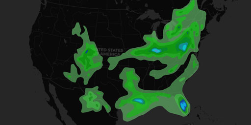 U.S. Rainfall - 6 Hour Forecast